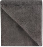 Bone Dry Pet Grooming Towel Collection Absorbent Microfiber X-Large, 41x23.5", Embroidered Gray - Image 3