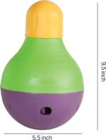 Starmark Bob-A-Lot Interactive Dog Pet Toy, Large, Yellow/Green/Purple - Image 3