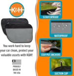 K&H Pet Products Car Door Protector for Dogs, 2 Pack Waterproof Interior Pet Car Door Protector from Dog Scratching, Stay Put Cover Design, Fits Most Vehicles, Washable - 27 x 19in Gray - Image 3