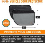 K&H Pet Products Car Door Protector for Dogs, 2 Pack Waterproof Interior Pet Car Door Protector from Dog Scratching, Stay Put Cover Design, Fits Most Vehicles, Washable - 27 x 19in Gray - Image 4