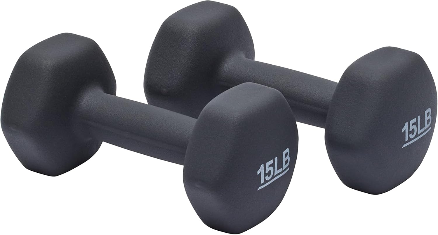 Amazon Basics Neoprene Dumbbell Hand Weights for Exercise and Muscle *