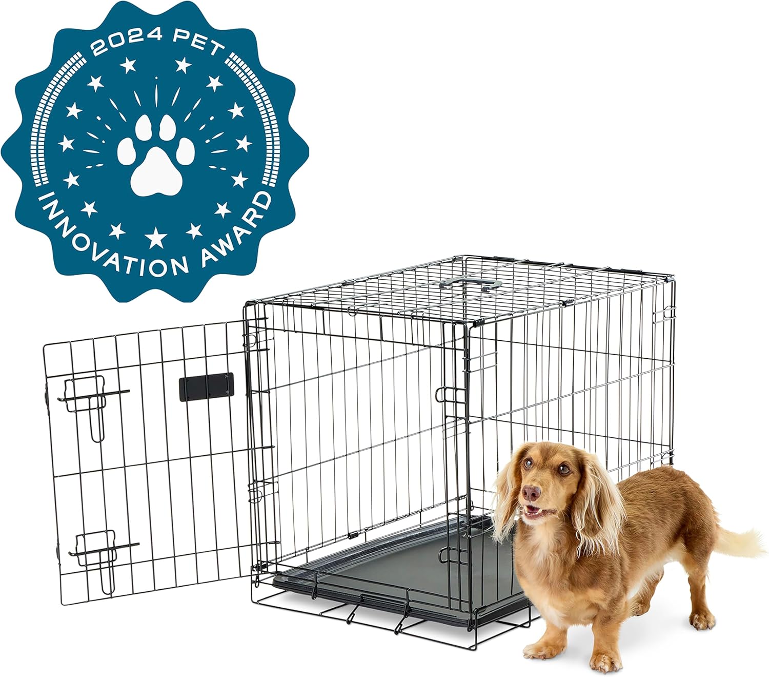 Carlson Pet Products SECURE AND FOLDABLE Single Door Metal Dog *