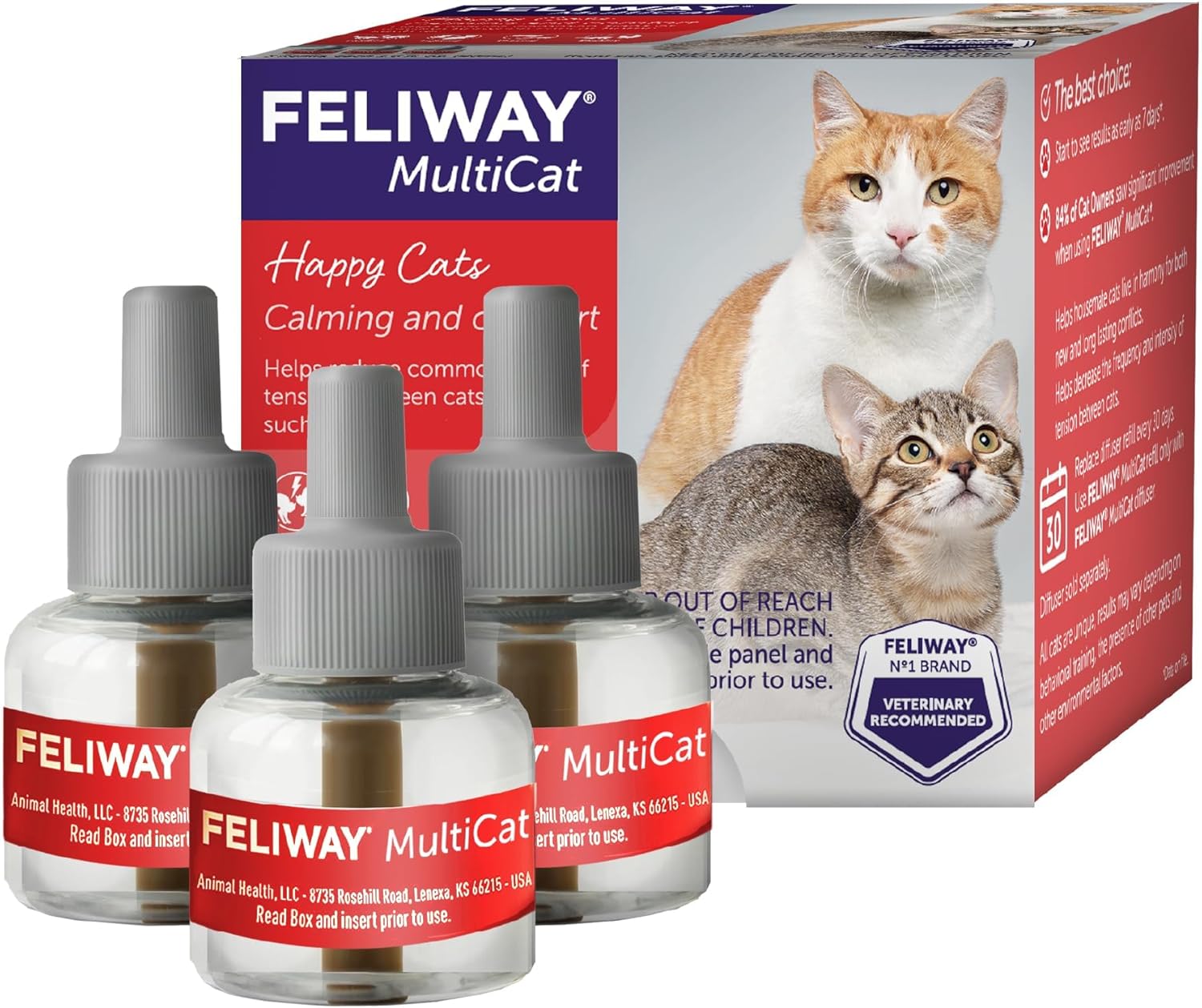 FELIWAY® MultiCat 3 x 30 Day Cat Calming Refills for *