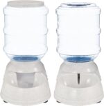 Amazon Basics Automatic Pet Water Dispenser and Gravity Food Feeder Set for Cat and Dog, Easy to Clean, 6-Pound Food Capacity, 1-Gallon, Small, Gray, Pack of 2 - Image 4