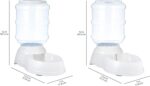 Amazon Basics Automatic Pet Water Dispenser and Gravity Food Feeder Set for Cat and Dog, Easy to Clean, 6-Pound Food Capacity, 1-Gallon, Small, Gray, Pack of 2 - Image 8