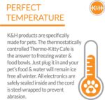 K&H Pet Products Outdoor Heated Cat Food & Water Bowls for Outside Pets, Thermo-Kitty Café Feral Cat Feeding Station, No Frozen Water or Food, Washable Bowls, Safety Listed - 12oz/24oz Stainless - Image 7