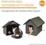 K&H Pet Products Outdoor Cat Dining Room Covered Outdoor Feeding Station Shelter for Feral Cat Food & Water Bowls, Pairs with K&H Thermo-Kitty Cafe (Sold Separately) - 14 X 20 X 16.5in Olive - Image 6