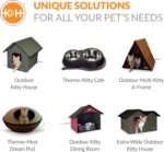 K&H Pet Products Outdoor Cat Dining Room Covered Outdoor Feeding Station Shelter for Feral Cat Food & Water Bowls, Pairs with K&H Thermo-Kitty Cafe (Sold Separately) - 14 X 20 X 16.5in Olive - Image 8