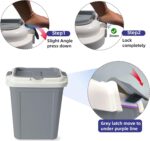 Ashfield & Harkness: Airtight Pet Food Storage Container - 23 Qt, Grey - Holds 20 lbs, Lightweight Bin & Measuring Scooper, Dogs-Cats-Animal Supplies - Image 3