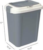 Ashfield & Harkness: Airtight Pet Food Storage Container - 23 Qt, Grey - Holds 20 lbs, Lightweight Bin & Measuring Scooper, Dogs-Cats-Animal Supplies - Image 4