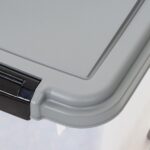 Amazon Basics Airtight Pet Food Storage Container with Scoop, BPA Free, Removable Wheels, 69 QT, Gray - Image 8