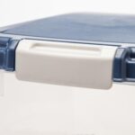 IRIS USA 30 Lbs / 33 Qt WeatherPro Airtight Pet Food Storage Container with Attachable Casters, For Dog Cat Bird and Other Pet Food Storage Bin, Keep Fresh, Translucent Body, Easy Mobility, Navy - Image 7