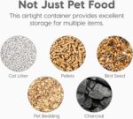 IRIS USA Airtight Dog Food Storage Container, WeatherPro, Up to 25 lbs, Removable Wheels, for Dog Cat Bird and Other Pet Food Storage Bin, Keep Fresh, Translucent Body, Made in USA, Clear/Black - Image 11