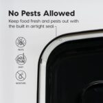 IRIS USA 22 Lbs / 28 Qt WeatherPro Airtight Pet Food Storage Container with Attachable Casters, For Dog Cat Bird and Other Pet Food Storage Bin, Keep Fresh, Easy Mobility, BPA Free, Smoke - Image 7