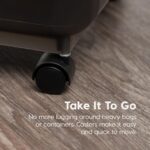 IRIS USA 22 Lbs / 28 Qt WeatherPro Airtight Pet Food Storage Container with Attachable Casters, For Dog Cat Bird and Other Pet Food Storage Bin, Keep Fresh, Easy Mobility, BPA Free, Smoke - Image 8