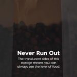 IRIS USA 22 Lbs / 28 Qt WeatherPro Airtight Pet Food Storage Container with Attachable Casters, For Dog Cat Bird and Other Pet Food Storage Bin, Keep Fresh, Easy Mobility, BPA Free, Smoke - Image 10