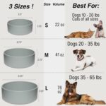 Loving Pets - Dolce Bamboo - Eco-Friendly Pet Bowls & Dishes for Dog, Cats, Puppy Food and Water Dish -Sustainable and Dishwasher Safe, Made with Real Bamboo (Large, Slate-Grey) - Image 3
