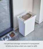 YAMAZAKI Home Tower Airtight Pet Food Storage Container - Cat And Dog Food Holder Bin With Transparent Lid And Handle - Extra Large - Polypropylene - 6.6 Gallons, 25 Liters - Image 3