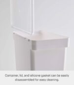 YAMAZAKI Home Tower Airtight Pet Food Storage Container - Cat And Dog Food Holder Bin With Transparent Lid And Handle - Extra Large - Polypropylene - 6.6 Gallons, 25 Liters - Image 6