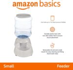 Amazon Basics Gravity Pet Food Feeder for Dogs and Cats, Easy to Clean, Easy to Fill, Removable Lid, 6-Pound Capacity, Small, Gray - Image 2