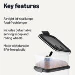 Amazon Basics Pet Food Storage Container Set, 30lbs and 10lbs with Scoop, for Dogs and Cats - Image 2