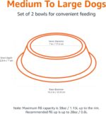 Amazon Basics Stainless Steel Non-Skid Dog Water And Food Bowls, Dishwasher Safe, Rust Resistant, 38oz Capacity, 10 x 2.8 Inches, 2-Pack - Image 2