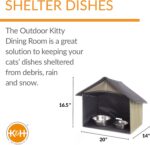 K&H Pet Products Outdoor Cat Dining Room Covered Outdoor Feeding Station Shelter for Feral Cat Food & Water Bowls, Pairs with K&H Thermo-Kitty Cafe (Sold Separately) - 14 X 20 X 16.5in Olive - Image 2