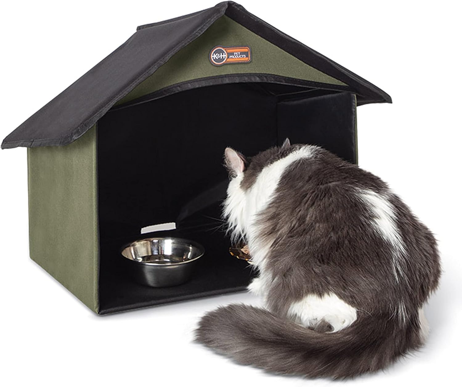 K&H Pet Products Outdoor Cat Dining Room Covered Outdoor Feeding *