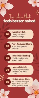 Fresh One Makeup Remover Wipes - Facial Cleansing | Deeply Hydrating | Brightening, Radiance-Boosting | Gently Removes Waterproof Makeup, Oil, & Eye Mascara | Face wipes for women | STRIPTTE (90 CT) - Image 6