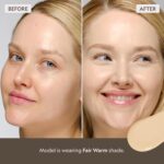 YENSA Skin on Skin BC Foundation Makeup - CC Cream, BB Cream & Full Coverage Foundation-In-One - Buildable, Radiant Finish with SPF 40, Hyaluronic Acid, Peptides & 8 SuperBlacks - Fair Warm (1 oz) - Image 3