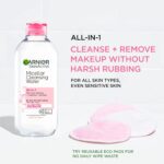 Garnier Micellar Cleansing Water, All-in-1 Makeup Remover and Facial Cleanser, For All Skin Types, 3.4 Fl Oz (100mL), 1 Count (Packaging May Vary) - Image 3