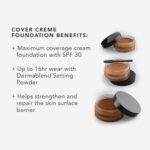 Dermablend Cover Crème Full Coverage Foundation Makeup, Hydrating Cream Concealer for Dark Circles and Blemishes, Maximum Coverage with Mineral Sunscreen SPF 30, 1 OZ - Image 5