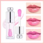 GECOMO Hydrating Lip Glow Oil, Lip Oil Gloss Transparent Toot Tinted Nourishing Long Lasting Repairing Lightening Lip Lines (SAKURA) 0.2 OZ - Image 3