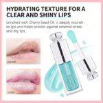 GECOMO Hydrating Lip Glow Oil, Lip Oil Gloss Transparent Toot Tinted Nourishing Long Lasting Repairing Lightening Lip Lines (SAKURA) 0.2 OZ - Image 6