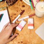 FLOWER BEAUTY By Drew Barrymore Scribble Stick Lip Liner + Eyeliner - Smooth Application + Blendable - 2-in-1 Lip + Eye Liner (Caramel) - Image 3