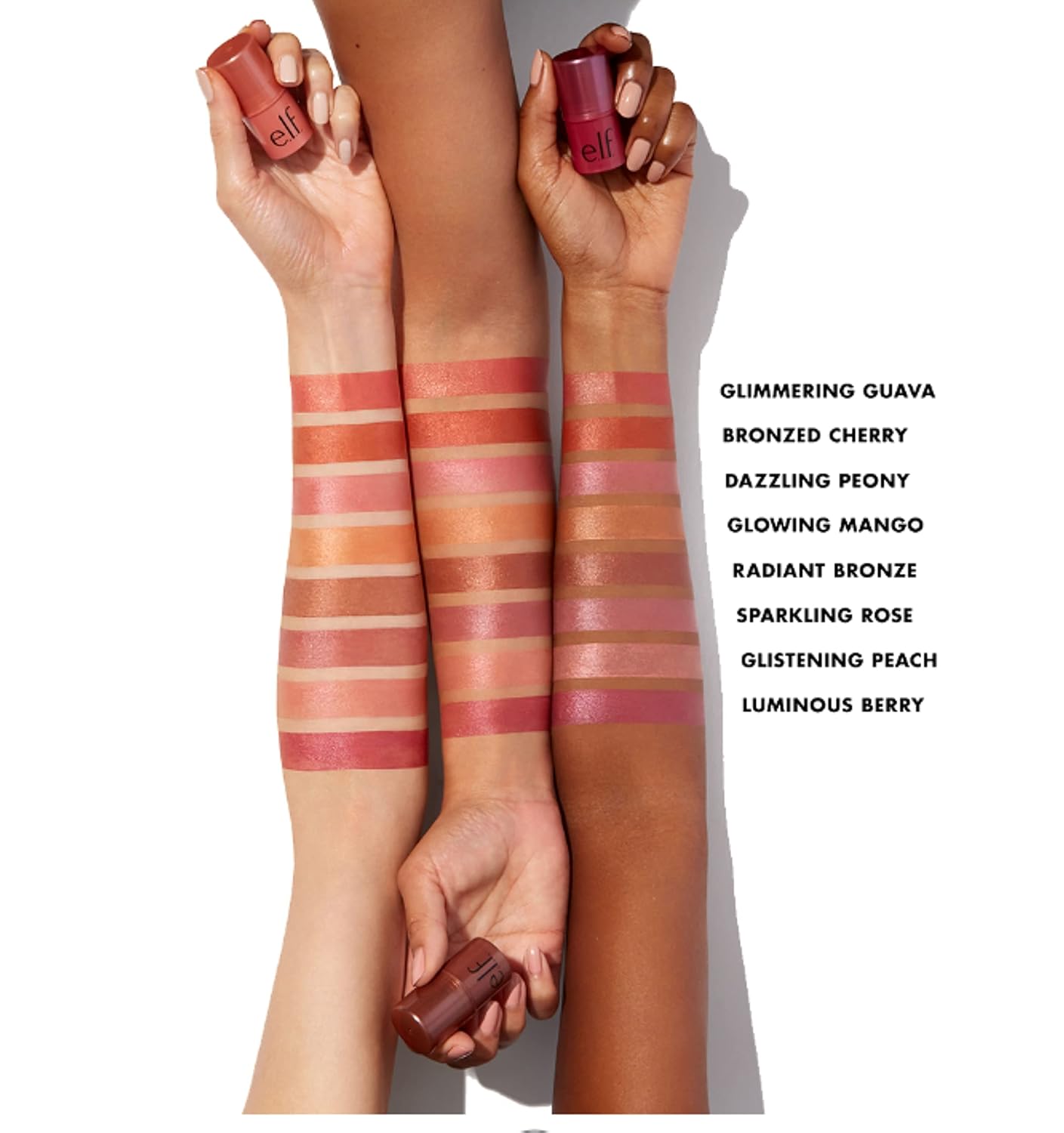 e.l.f. Monochromatic Multi Stick, Travel-Sized Luxuriously Creamy & Blendable Color, For Eyes, Lips & Cheeks, Vegan & Cruelty-Free, Glistening Peach, 0.17 Oz - Image 3