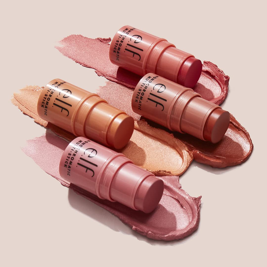 e.l.f. Monochromatic Multi Stick, Travel-Sized Luxuriously Creamy & Blendable Color, For Eyes, Lips & Cheeks, Vegan & Cruelty-Free, Glistening Peach, 0.17 Oz - Image 5