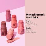 e.l.f. Monochromatic Multi Stick, Travel-Sized Luxuriously Creamy & Blendable Color, For Eyes, Lips & Cheeks, Vegan & Cruelty-Free, Dazzling Peony, 0.17 Oz - Image 4