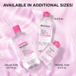 Garnier Micellar Water, Hydrating Facial Cleanser & Makeup Remover, Suitable for Sensitive Skin, Vegan, Cruelty Free, 13.5 Fl Oz (400mL), 1 Count - Image 9