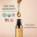 USDA Organic Castor Oil Lash Serum - Premium All Natural Cold Pressed Castor Oil Eyelash Growth Serum with Mascara Tube - Eyelash Treatment and Conditioner - For Thicker and Fuller Lashes - Image 3
