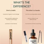 USDA Organic Castor Oil Lash Serum - Premium All Natural Cold Pressed Castor Oil Eyelash Growth Serum with Mascara Tube - Eyelash Treatment and Conditioner - For Thicker and Fuller Lashes - Image 6