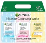 Garnier SkinActive Micellar Water Gift Set, Face Cleansing Holiday Skin Care Kit with Travel Size Micellar Facial Cleansers, Includes Original, Waterproof and Vitamin C Formulas, 1 Kit - Image 9